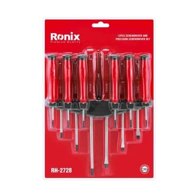 مجموعه ۱۲ عددی ترکیبی پیچ‌گوشتی‌ و پیچ‌گوشتی‌ ساعتی رونیکس مدل RH-2728