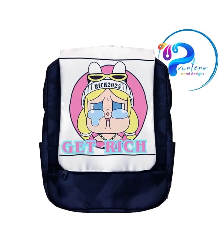 کوله‌پشتی طرح Cry Baby | عروسکی غمگین و سورئال + عکس دلخواه شما — تصویر ۲