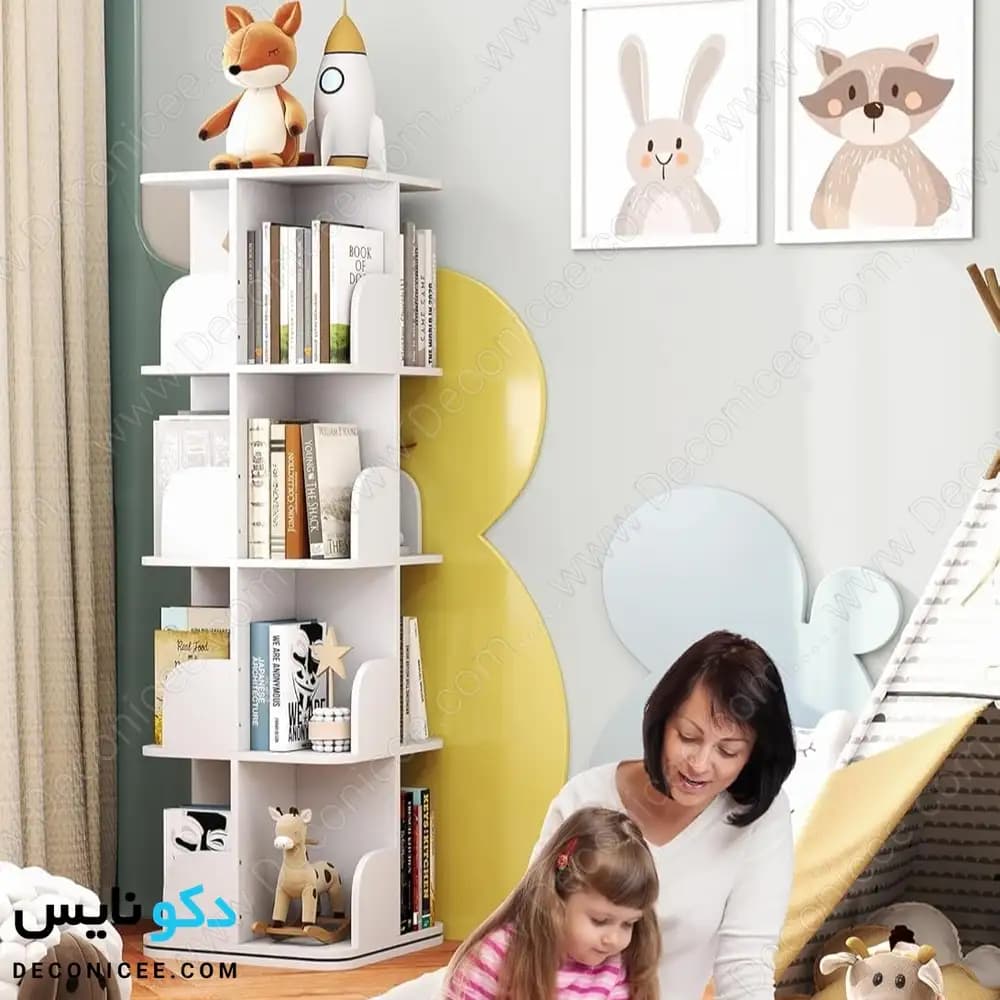 کتابخانه گردان مدل KG107 دکونایس؛ چهار طبقه — تصویر ۱۱
