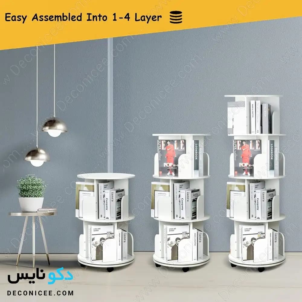 کتابخانه گردان مدل KG101 دکونایس؛ نظم‌دهی کاربردی در فضای کم — تصویر ۱۰