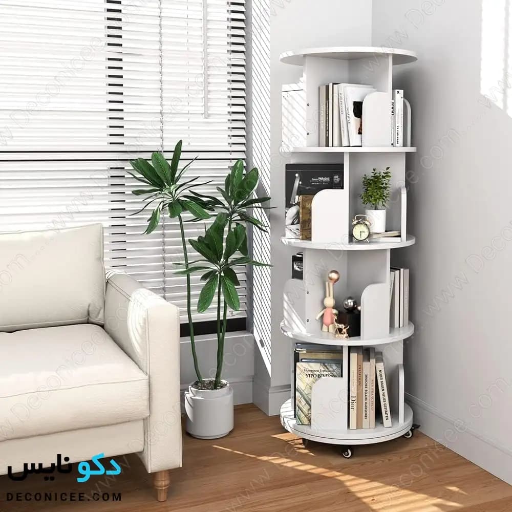 کتابخانه گردان مدل KG101 دکونایس؛ نظم‌دهی کاربردی در فضای کم — تصویر ۳