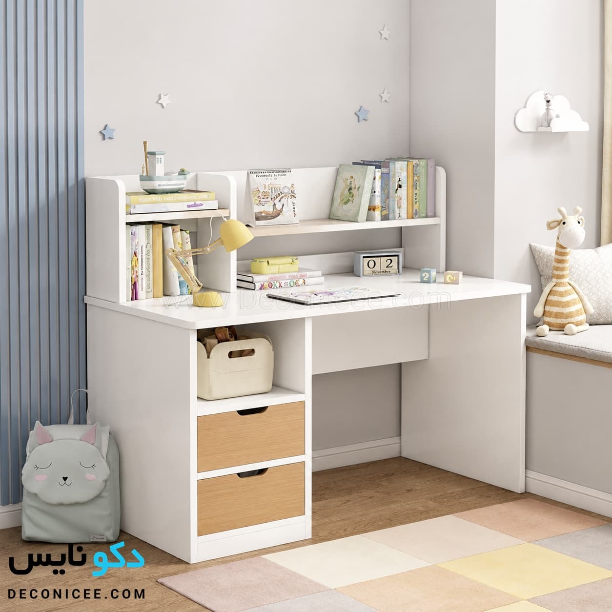 میز تحریر و کتابخانهدار دانشآموزی و نوجوان مدل MT134 — تصویر ۱۱