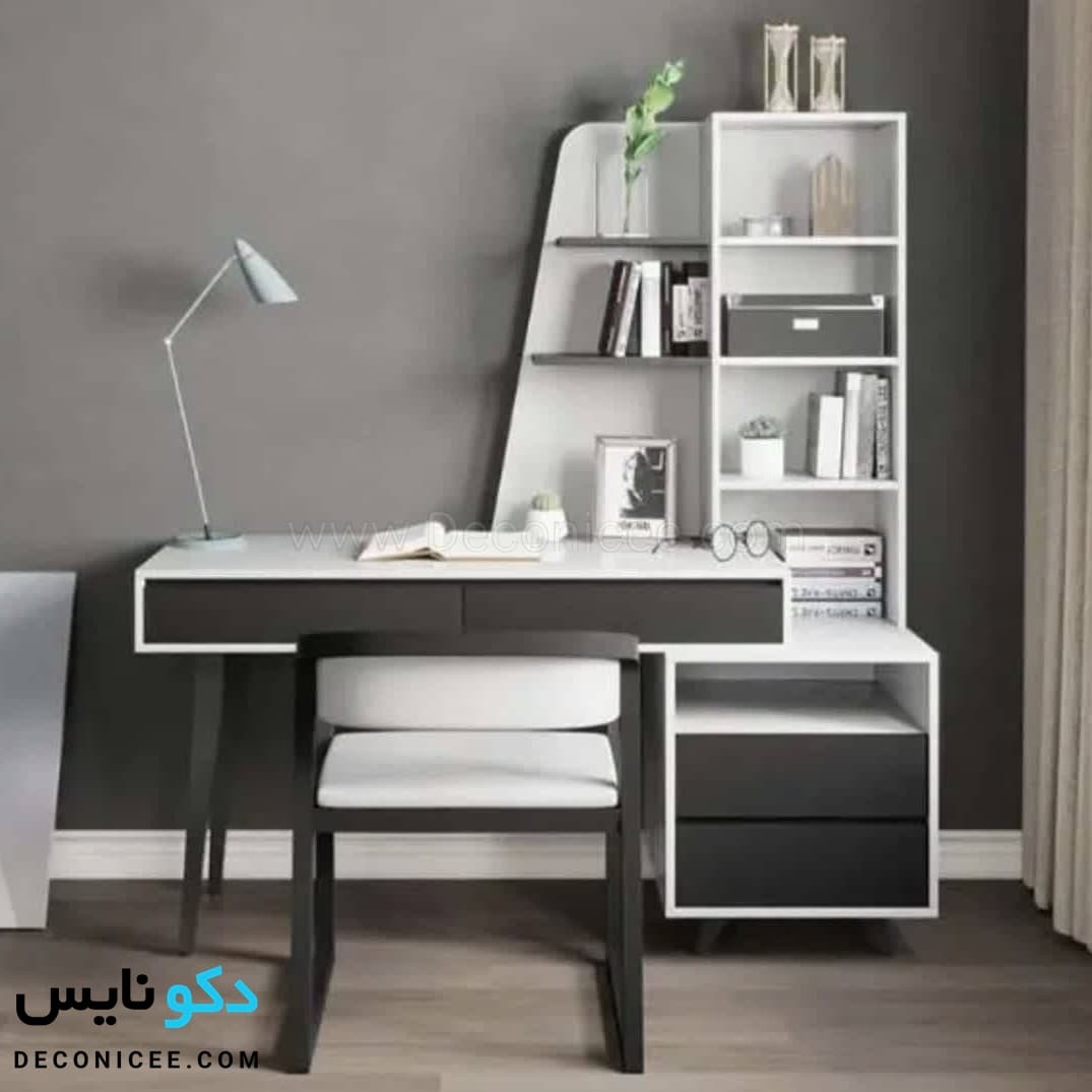 میز تحریر، کامپیوتر و کتابخانه‌دار مدرن مدل MT133