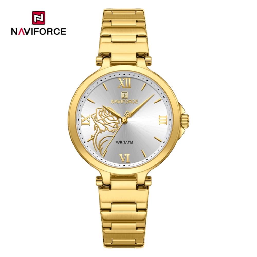 ساعت مچی اورجینال زنانه نیوی فورس Naviforce مدل NF5060 G/W — تصویر ۲