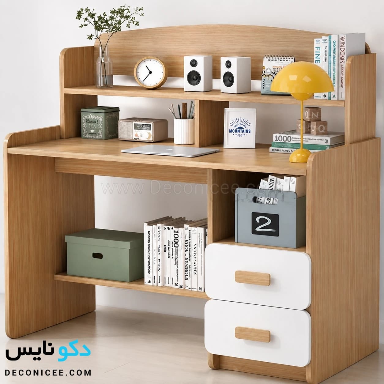 میز تحریر کتابخانه دار mt126 — تصویر ۷