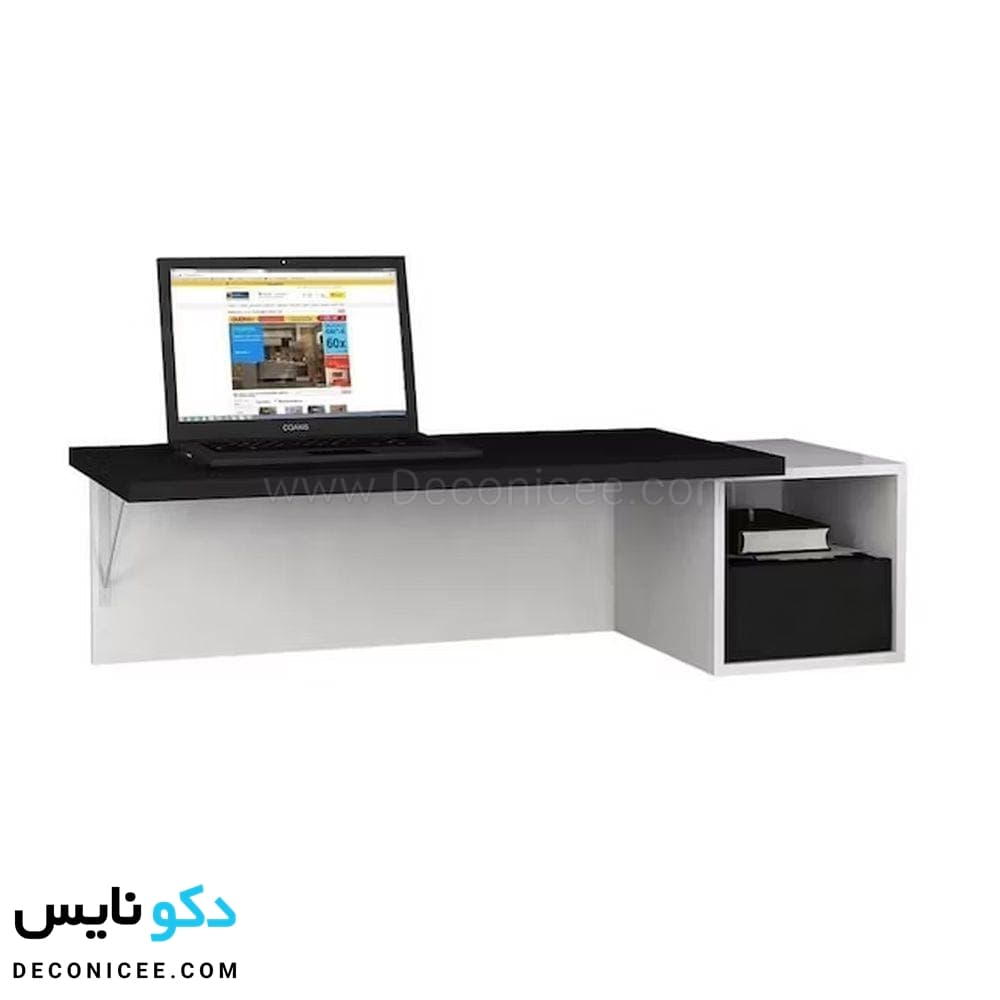 ست میز تحریر دیواری و شلف مدل MTD103 (عرض 105) — تصویر ۲