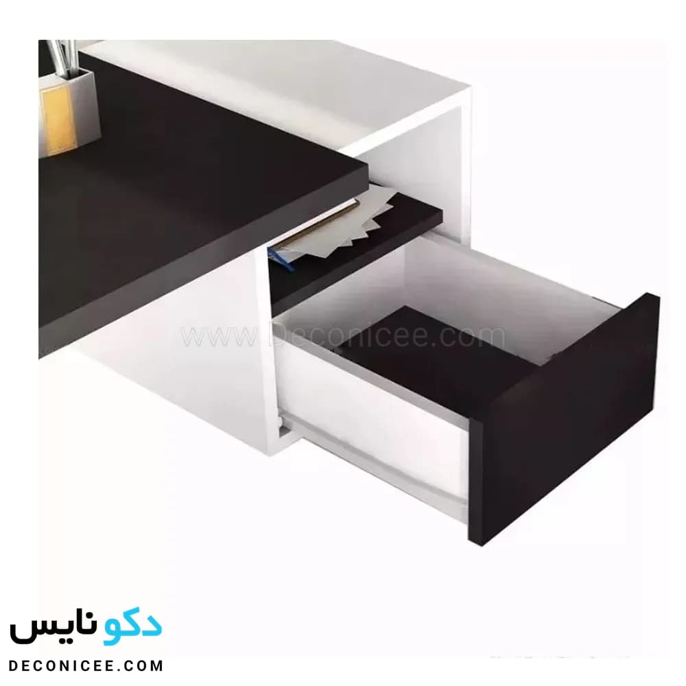 ست میز تحریر دیواری و شلف مدل MTD103 (عرض 105) — تصویر ۳