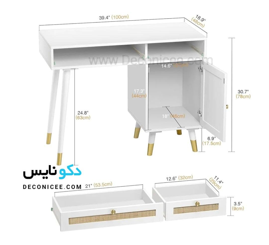 میز تحریر حصیری مدل MT115 دکونایس — تصویر ۱۰