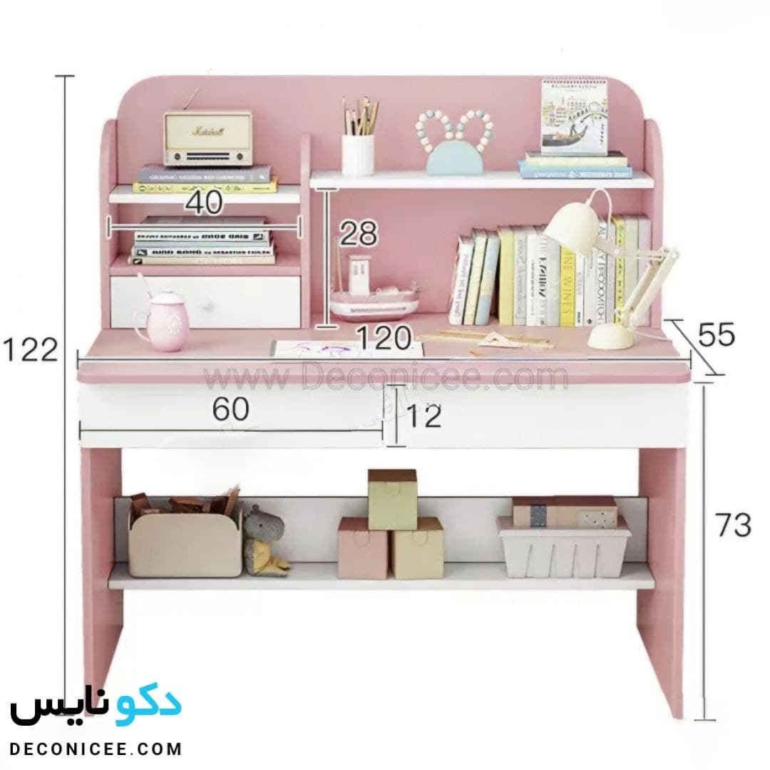 میز تحریر شلف دار MT114 دکونایس — تصویر ۵