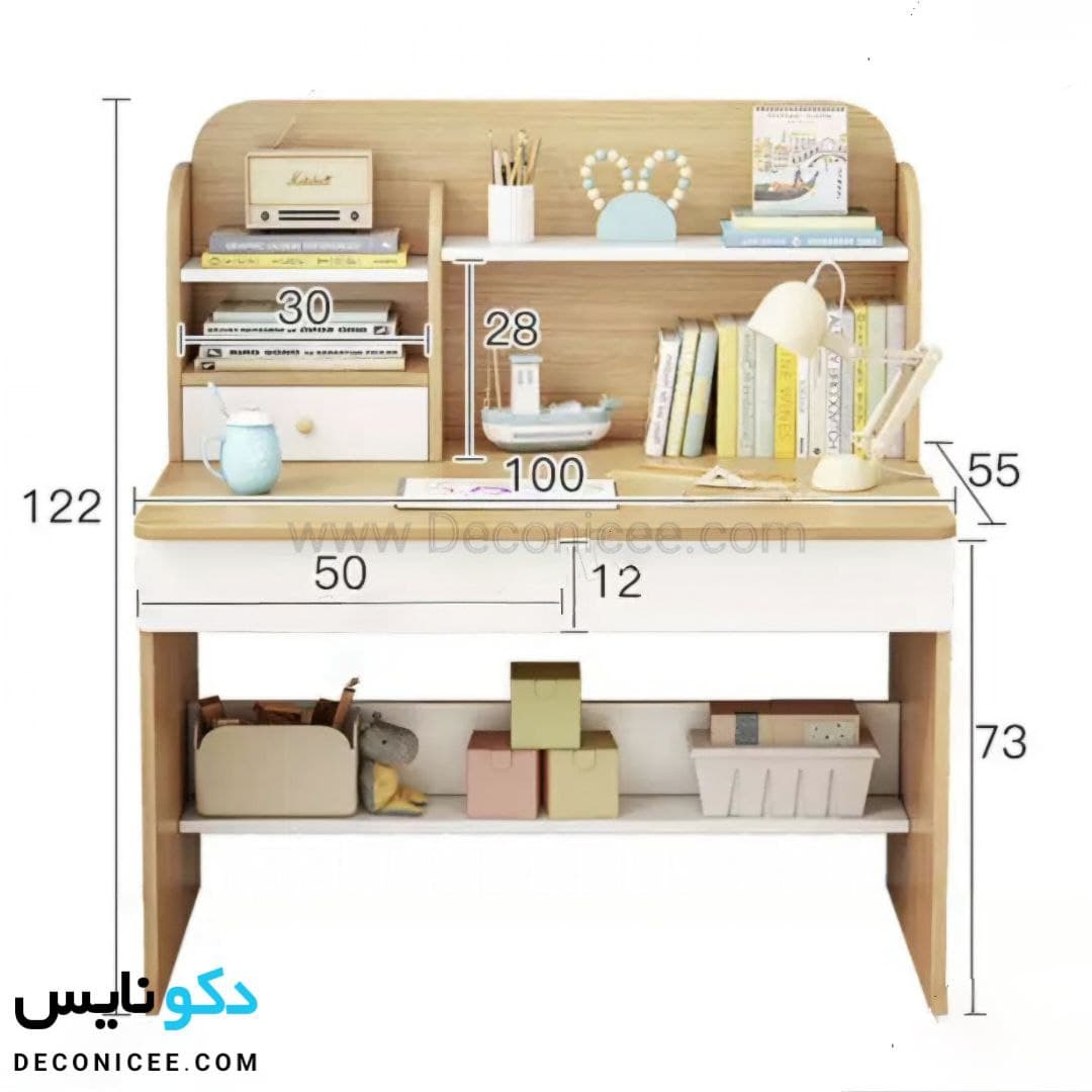 میز تحریر شلف دار MT114 دکونایس — تصویر ۷