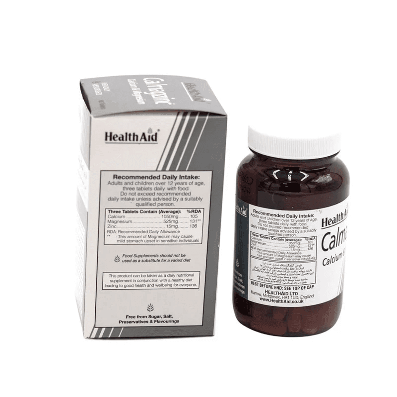 قرص کلمگزینک HealthAid بسته 60 عددی — تصویر ۲