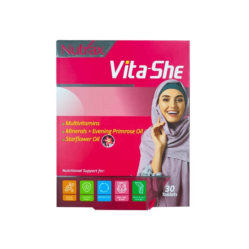 قرص ویتا شی نوتراکس 30 عددی | مولتی ویتامین مینرال مخصوص بانوان با گل مغربی — تصویر ۴