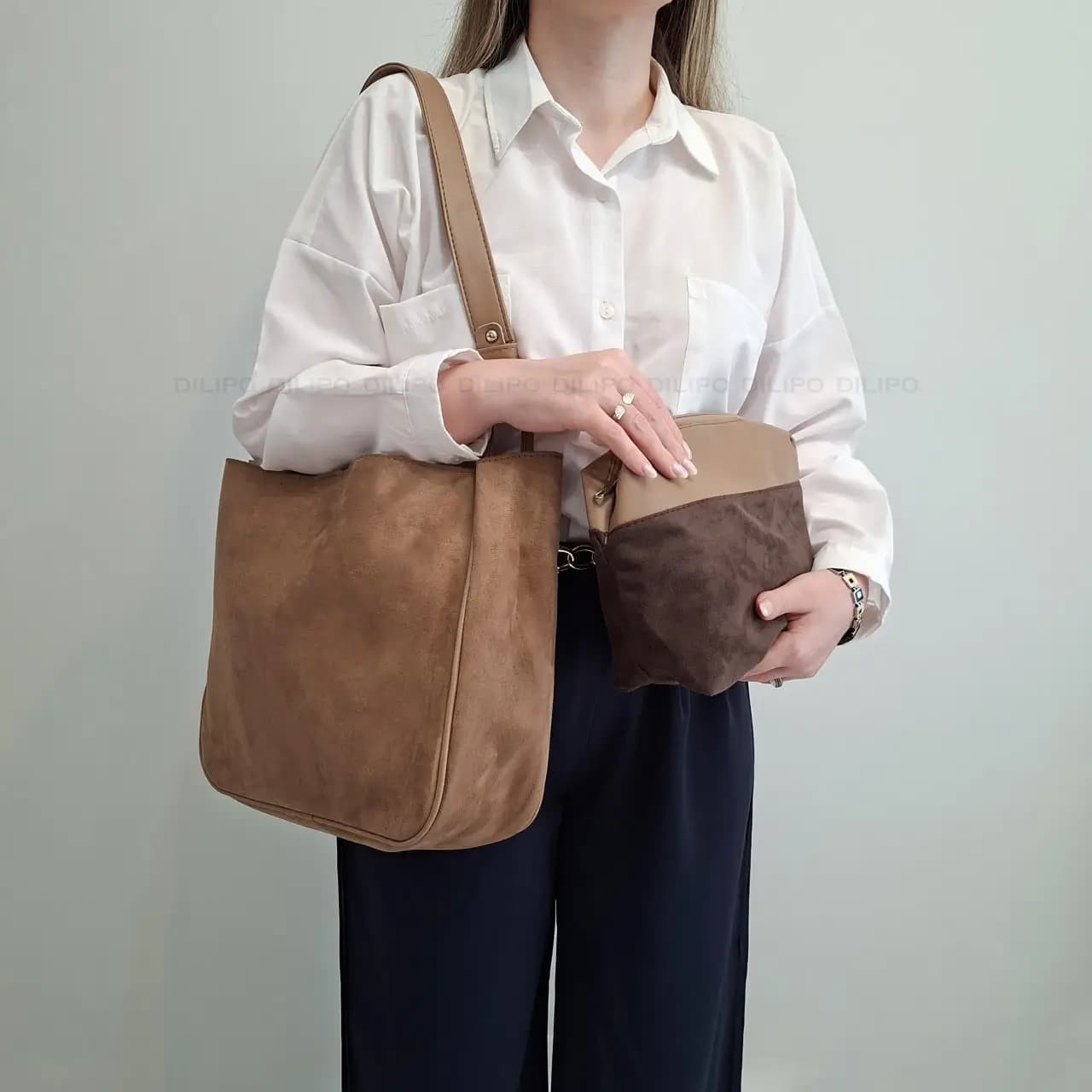 کیف بزرگ دوشی جیر زنانه داناک 2709 — تصویر ۸