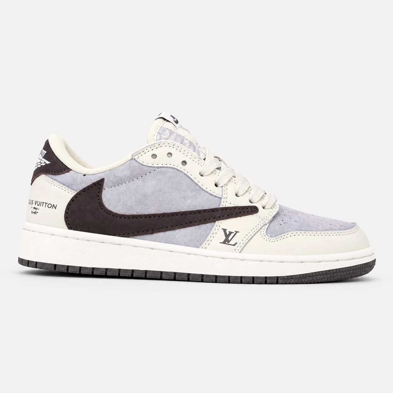 کتونی نایک ایر جردن وان لو ترویس اسکات لویی ویتون Nike Air Jordan 1 Low Travis Scott Louis Voitton — تصویر ۱۱