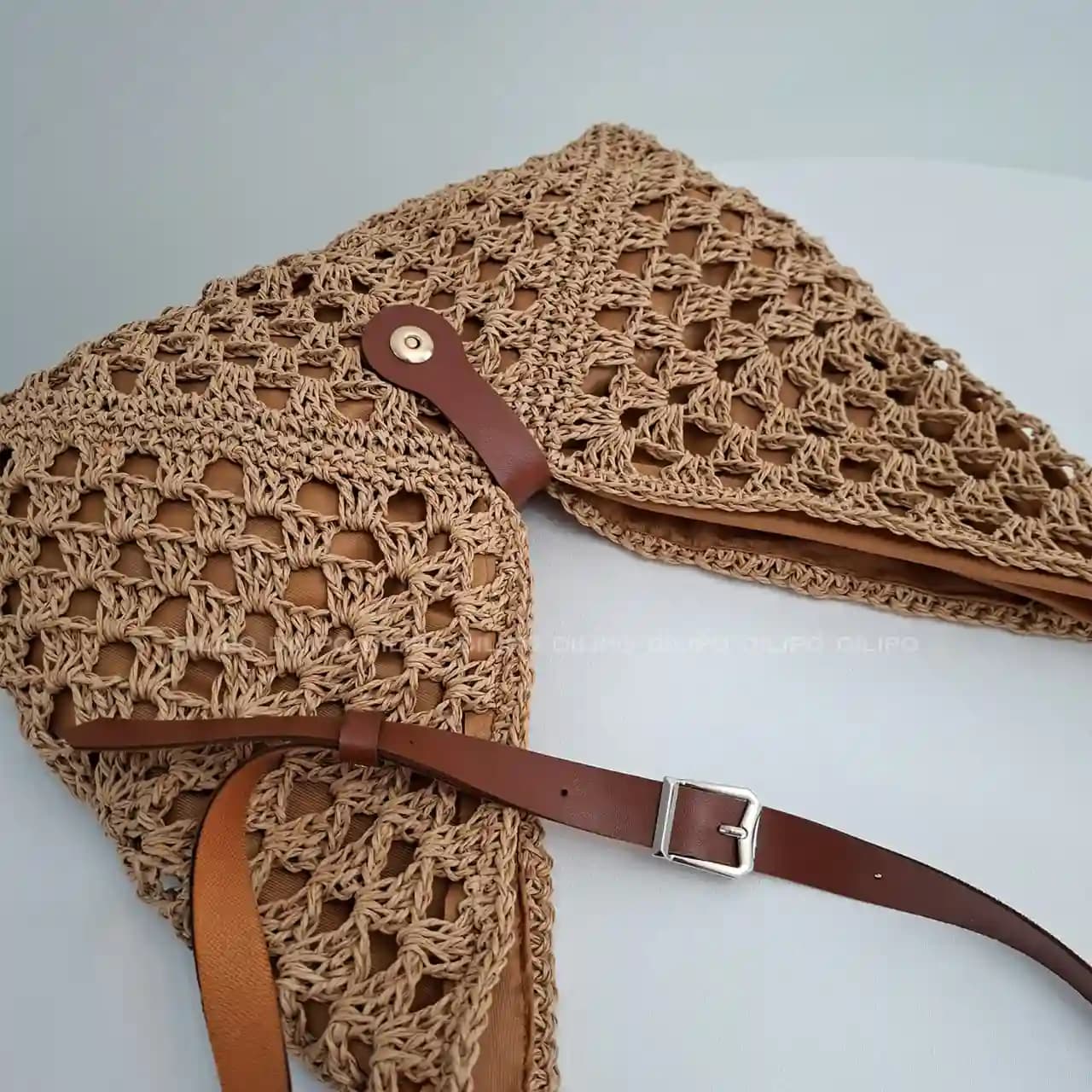 کیف دوشی رافیا زنانه کادوس 2706 — تصویر ۷
