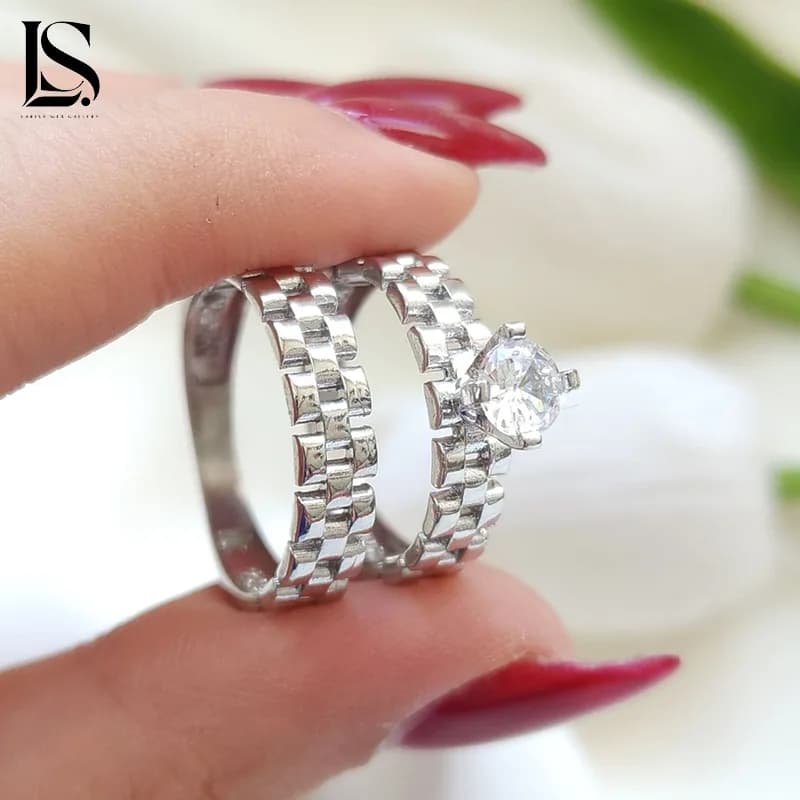 ست حلقه نقره رولکس لاریسا HS14 — تصویر ۹