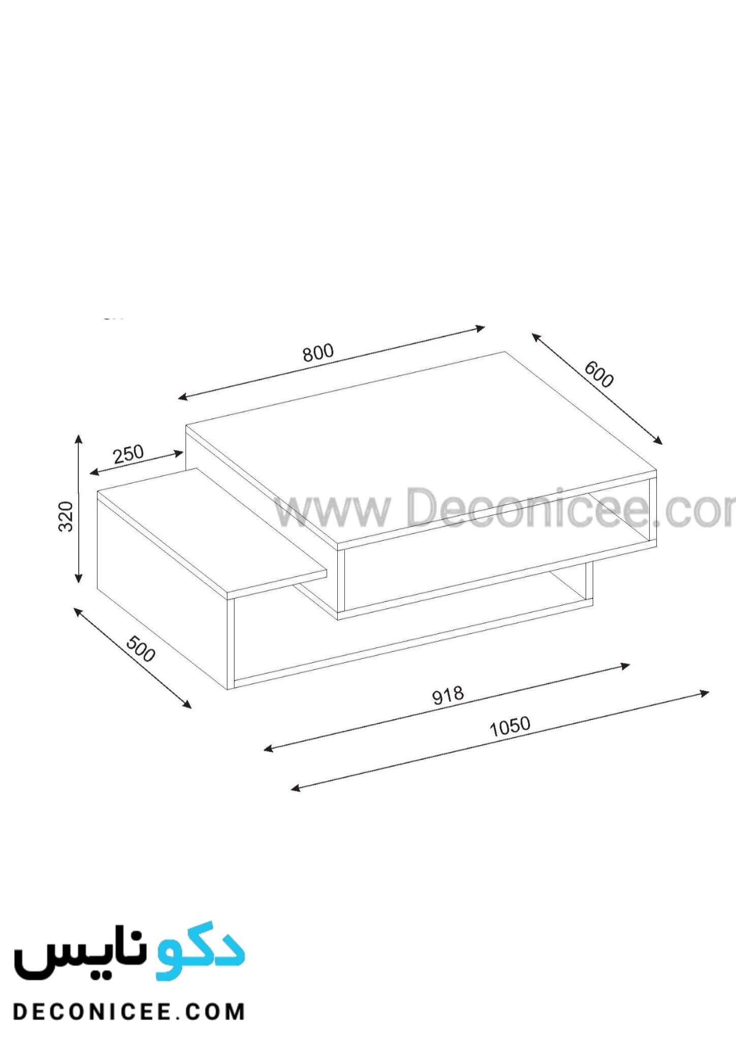 میز جلو مبلی اقتصادی کد-mzm 508 — تصویر ۱۲