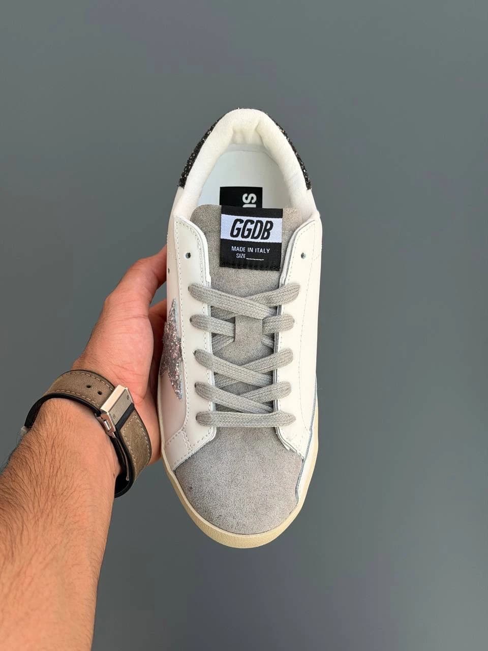 کتونی گلدن گوس سفید طوسی Golden Goose White Gray — تصویر ۱۰