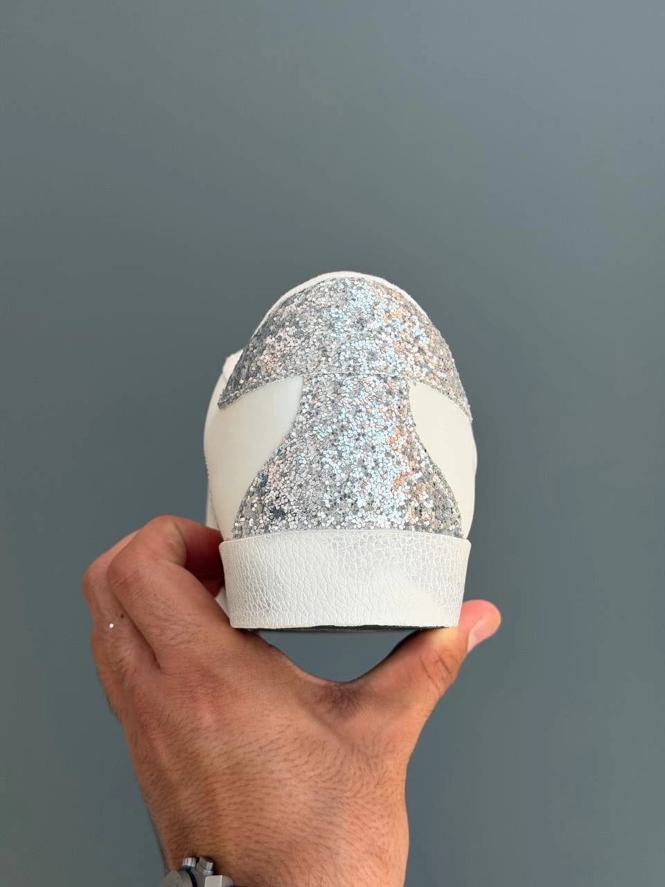 کتونی گلدن گوس سفید نقره ای Golden Goose White Silver — تصویر ۵