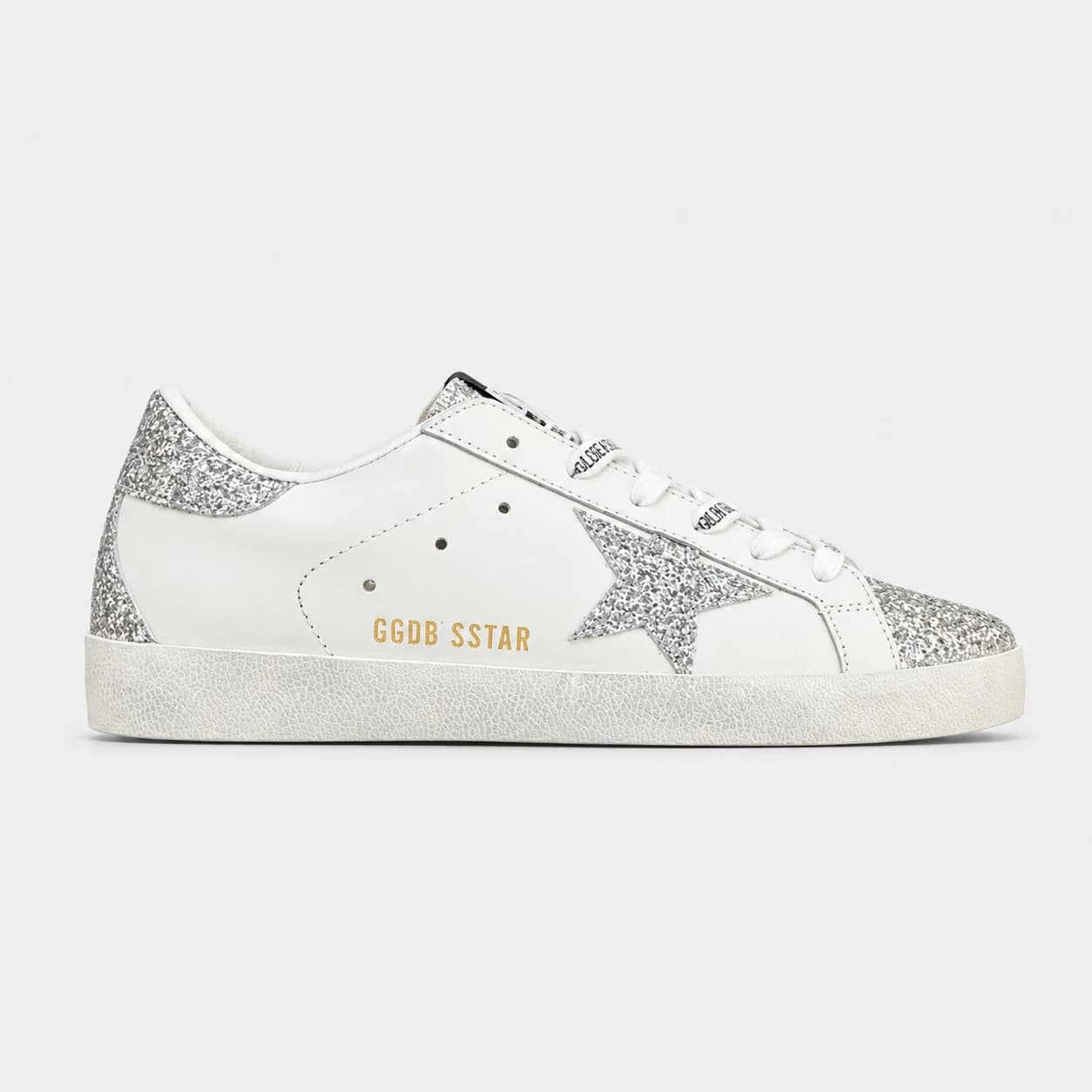 کتونی گلدن گوس سفید نقره ای Golden Goose White Silver