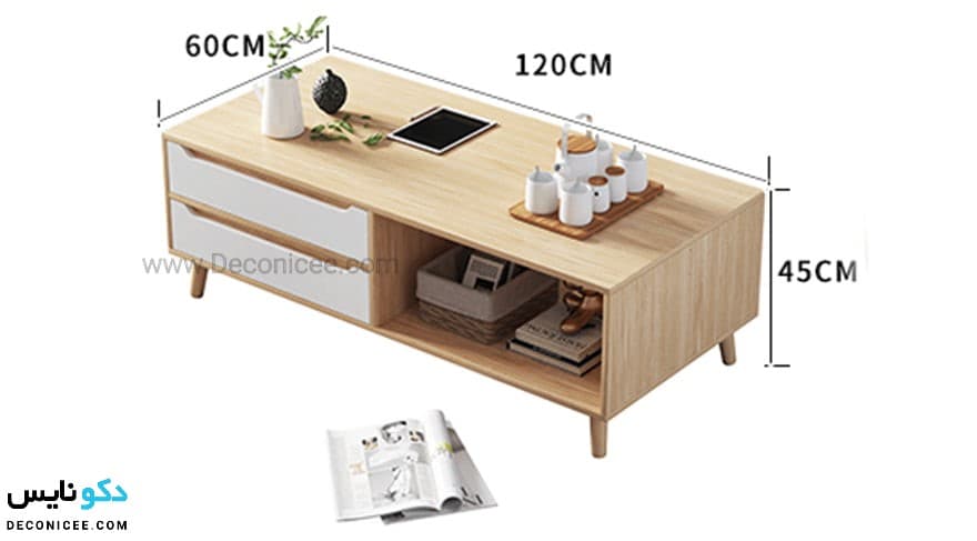 میز جلو مبلی 4 کشو پایه دار-کد mzm 506 — تصویر ۱۲