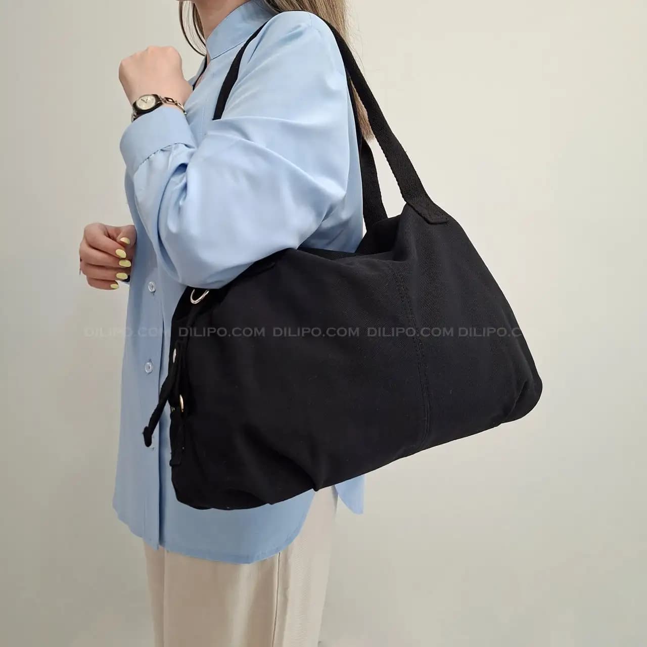 کیف دستی و دوشی بزرگ زنانه کتان اوتانا 2699 — تصویر ۳