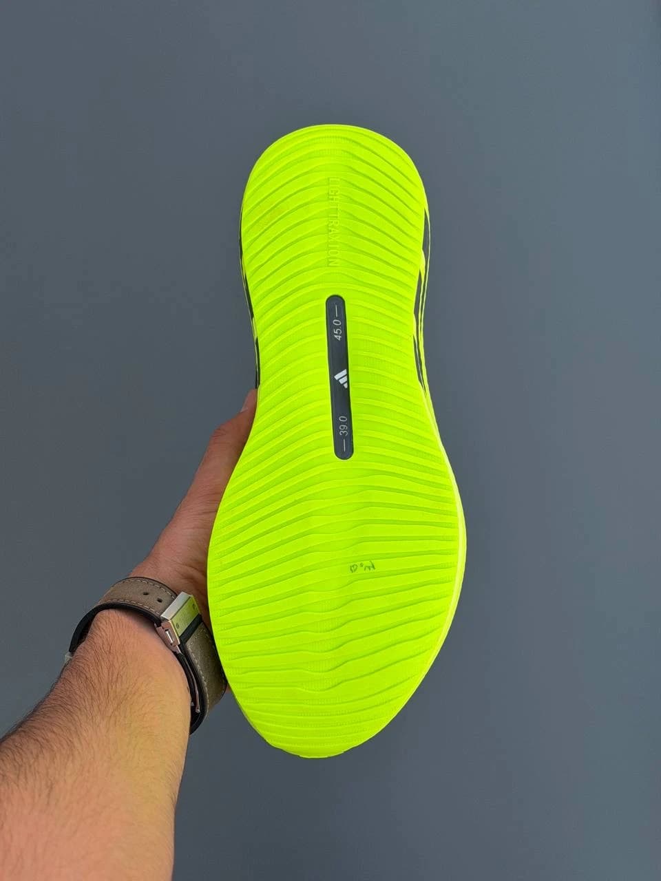 کتونی آدیداس هایپربوست ادج سبز فسفری طوسی Adidas Hyperboost Edge Fluorescent green Gray — تصویر ۱۱