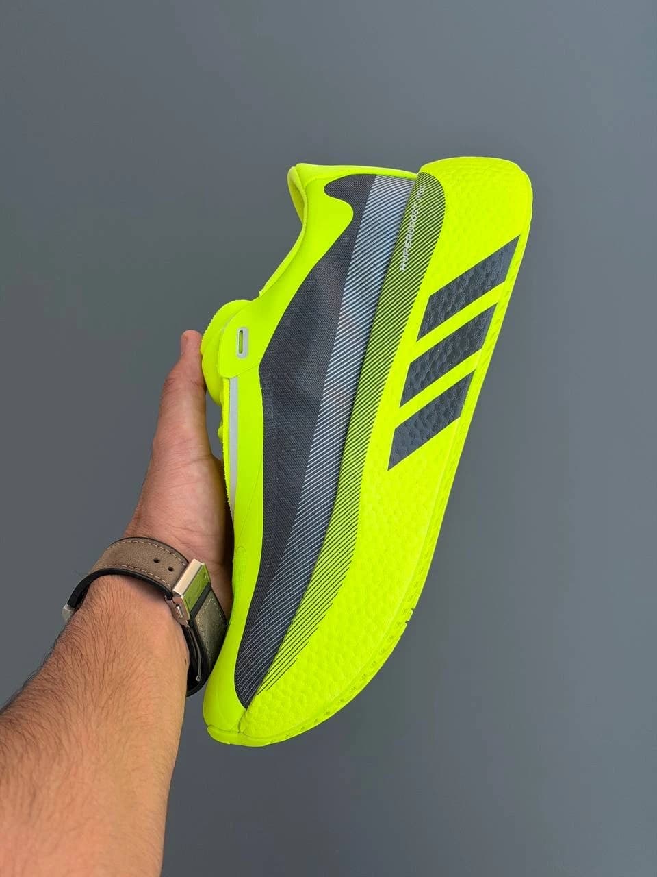 کتونی آدیداس هایپربوست ادج سبز فسفری طوسی Adidas Hyperboost Edge Fluorescent green Gray — تصویر ۱۰