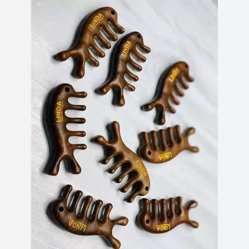 شانه چوبی ماساژ رفلکسولوژی و نقاط طب سوزنی LINDA — تصویر ۵