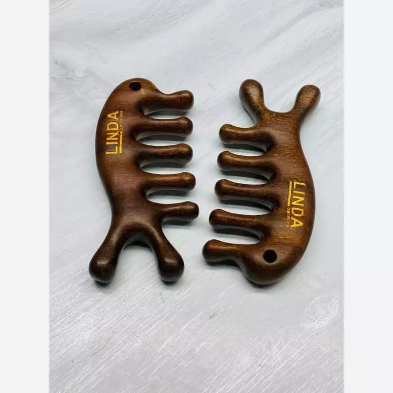 شانه چوبی ماساژ رفلکسولوژی و نقاط طب سوزنی LINDA — تصویر ۷