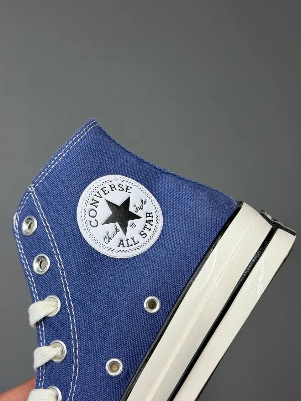 کتونی کانورس آل استار ساقدار آبی سفید Convers All Star Blue White — تصویر ۶