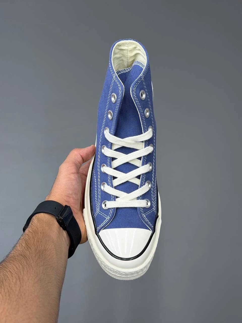 کتونی کانورس آل استار ساقدار آبی سفید Convers All Star Blue White — تصویر ۳