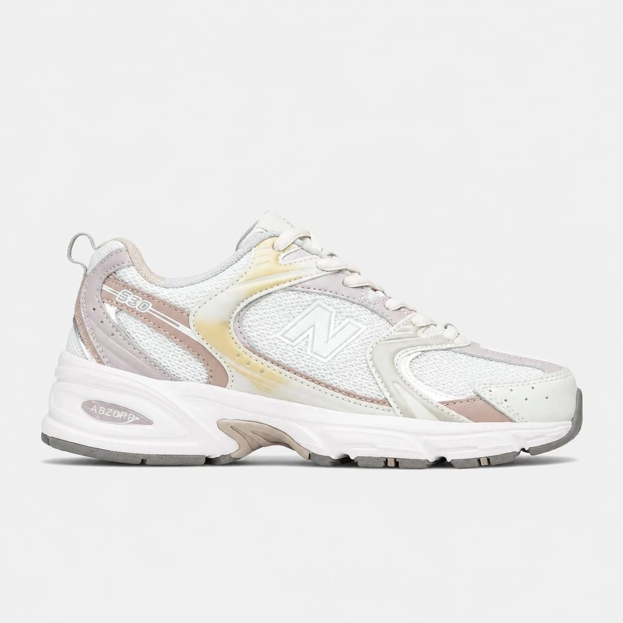 کتونی نیوبالانس 530 سفید قهوه ای New Balance 530 White Gray Brown — تصویر ۷