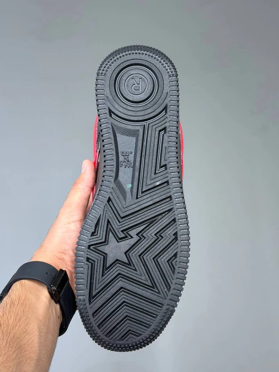 کتونی بتینگ ایپ بیپ استا شارک مشکی قرمز A Bathing Ape Bape Sta Low Shark Black Red — تصویر ۱۱