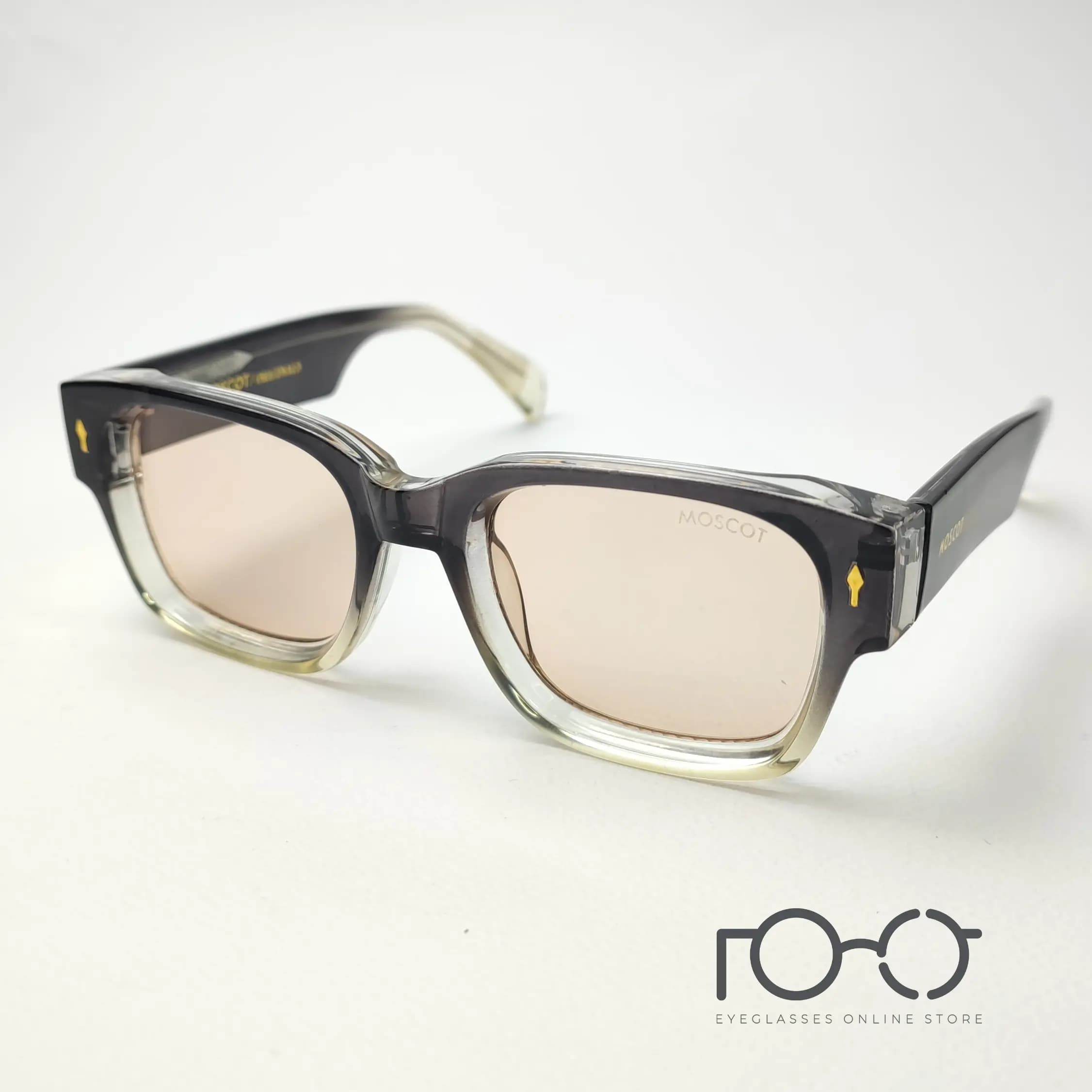 عینک آفتابی موسکات MOSCOT کائوچو استات کد 1201 رنگ مشکی با لنز زرد — تصویر ۷
