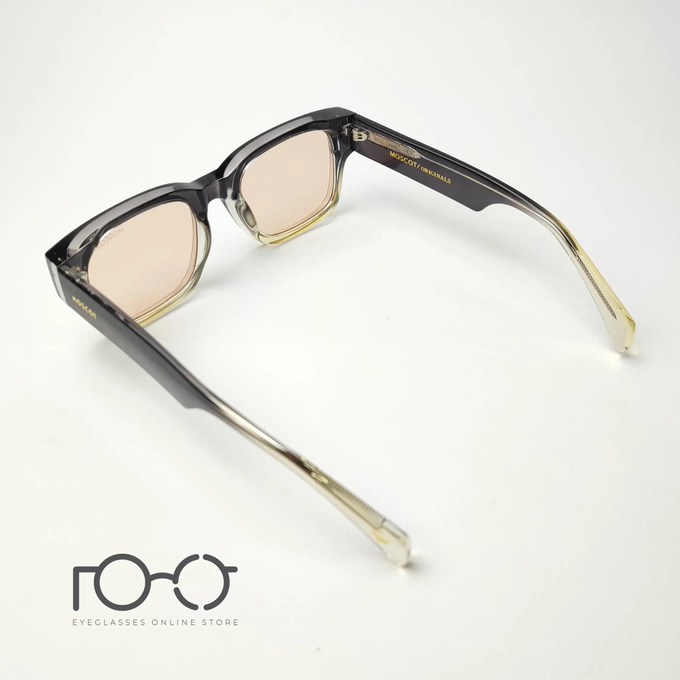 عینک آفتابی موسکات MOSCOT کائوچو استات کد 1201 رنگ مشکی با لنز زرد — تصویر ۱۰