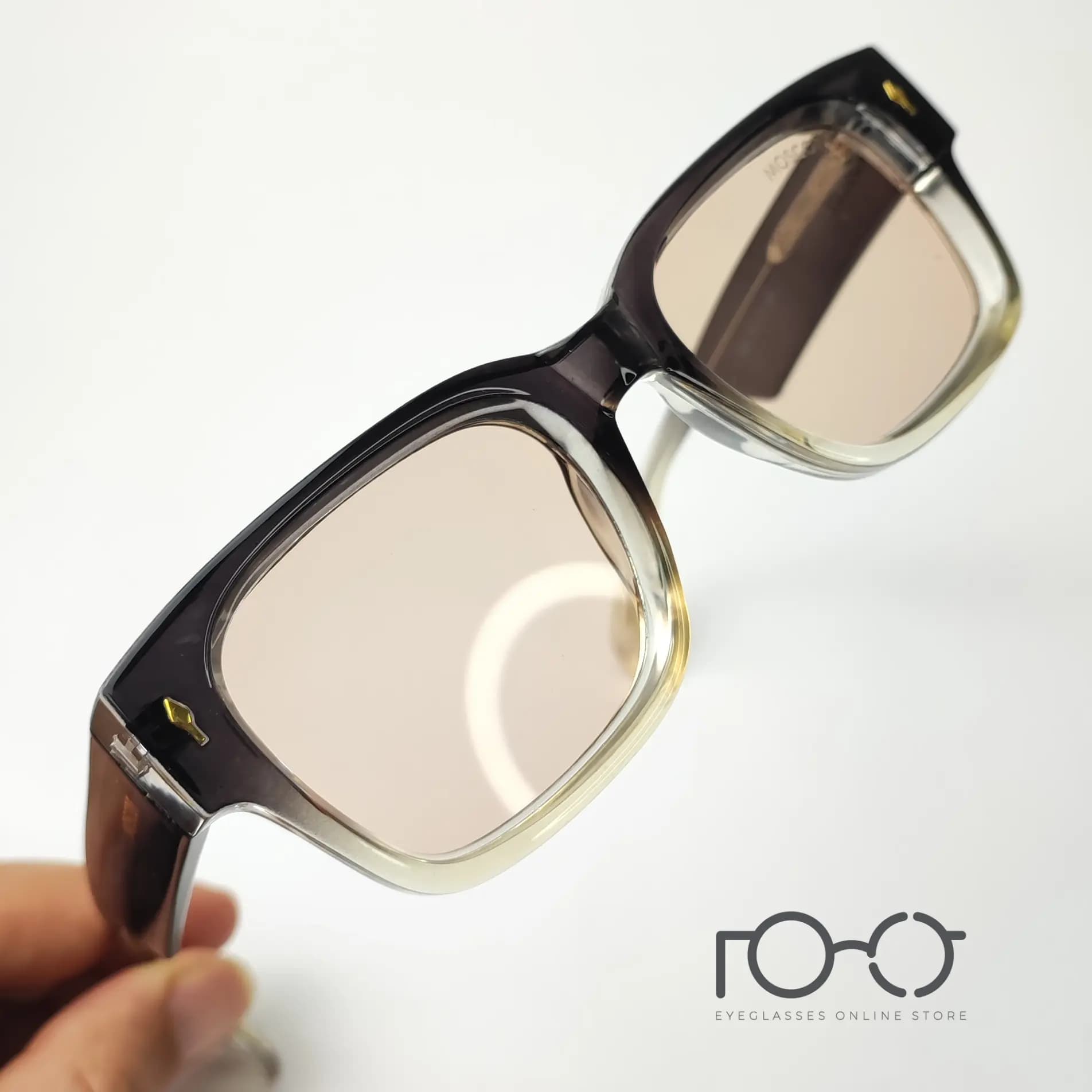 عینک آفتابی موسکات MOSCOT کائوچو استات کد 1201 رنگ مشکی با لنز زرد — تصویر ۱۱