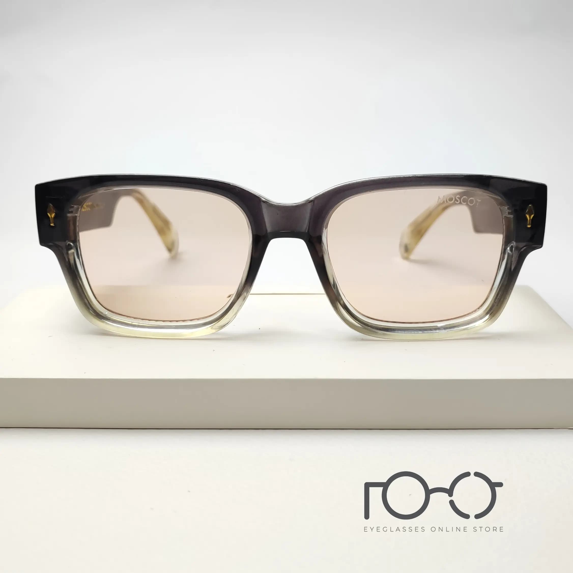 عینک آفتابی موسکات MOSCOT کائوچو استات کد 1201 رنگ مشکی با لنز زرد — تصویر ۶