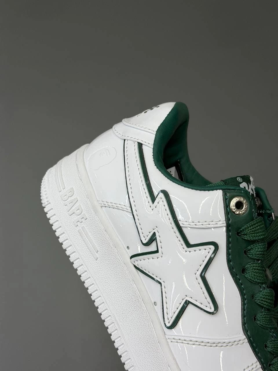 کتونی بتینگ ایپ بیپ استا سفید سبز A Bathing Ape Bape Sta White Green — تصویر ۵