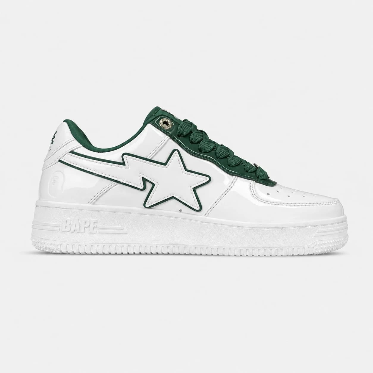 کتونی بتینگ ایپ بیپ استا سفید سبز A Bathing Ape Bape Sta White Green