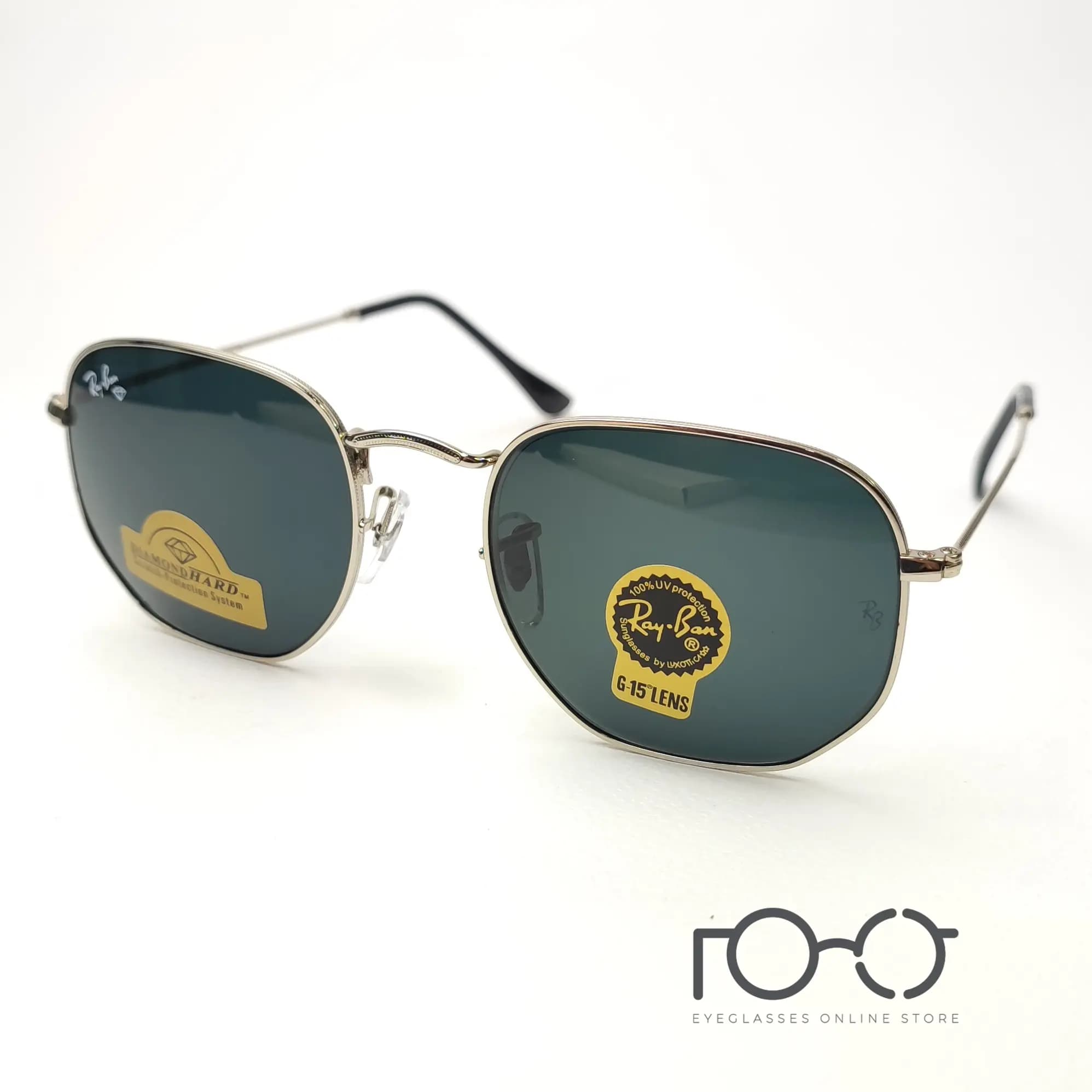 عینک آفتابی ریبن RAY BAN فلزی شیشه سنگ کد RB3548-N002 رنگ مشکی با لنز دودی — تصویر ۷
