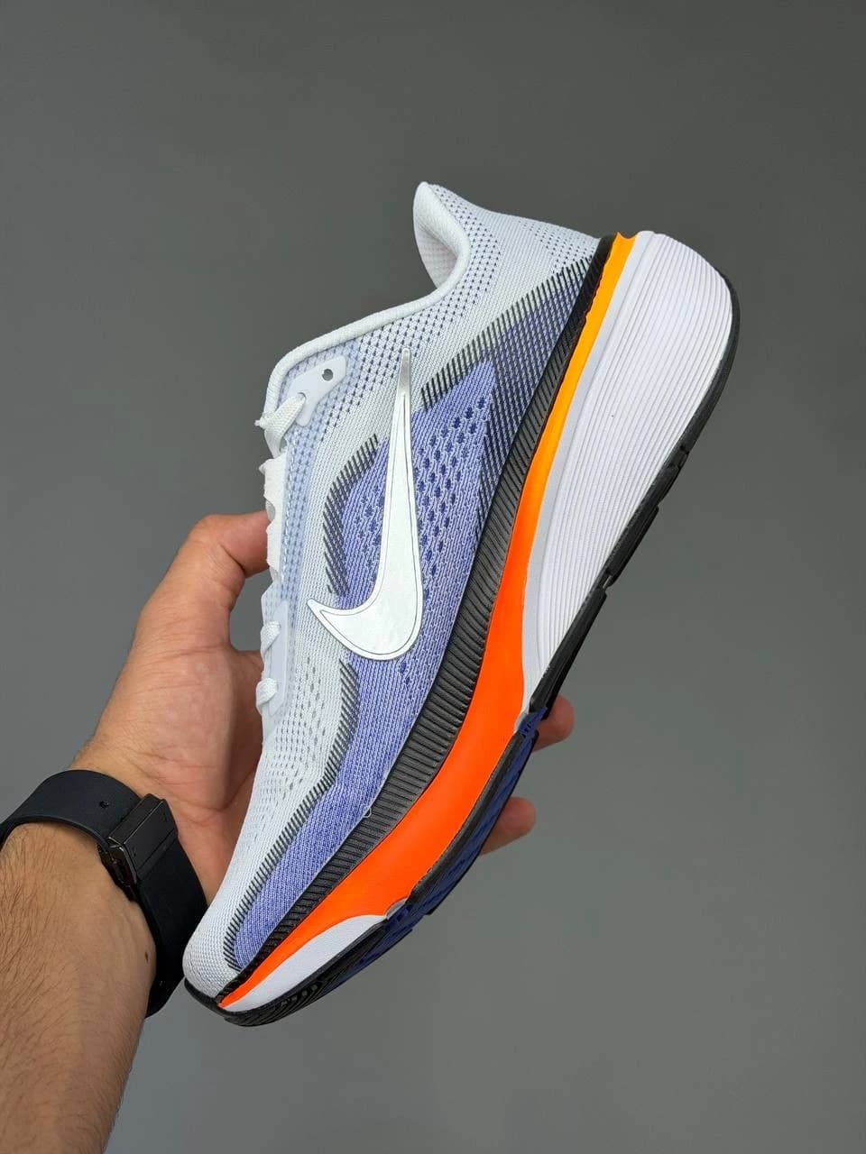 کتونی نایک پگاسوس 42 سفید بنفش نارنجی Nike Pegasus 42 White Purple Orange — تصویر ۴
