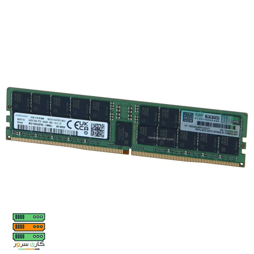 رم سرور HP 64GB Dual Rank DDR5-4800 – P43331-B21 — تصویر ۴