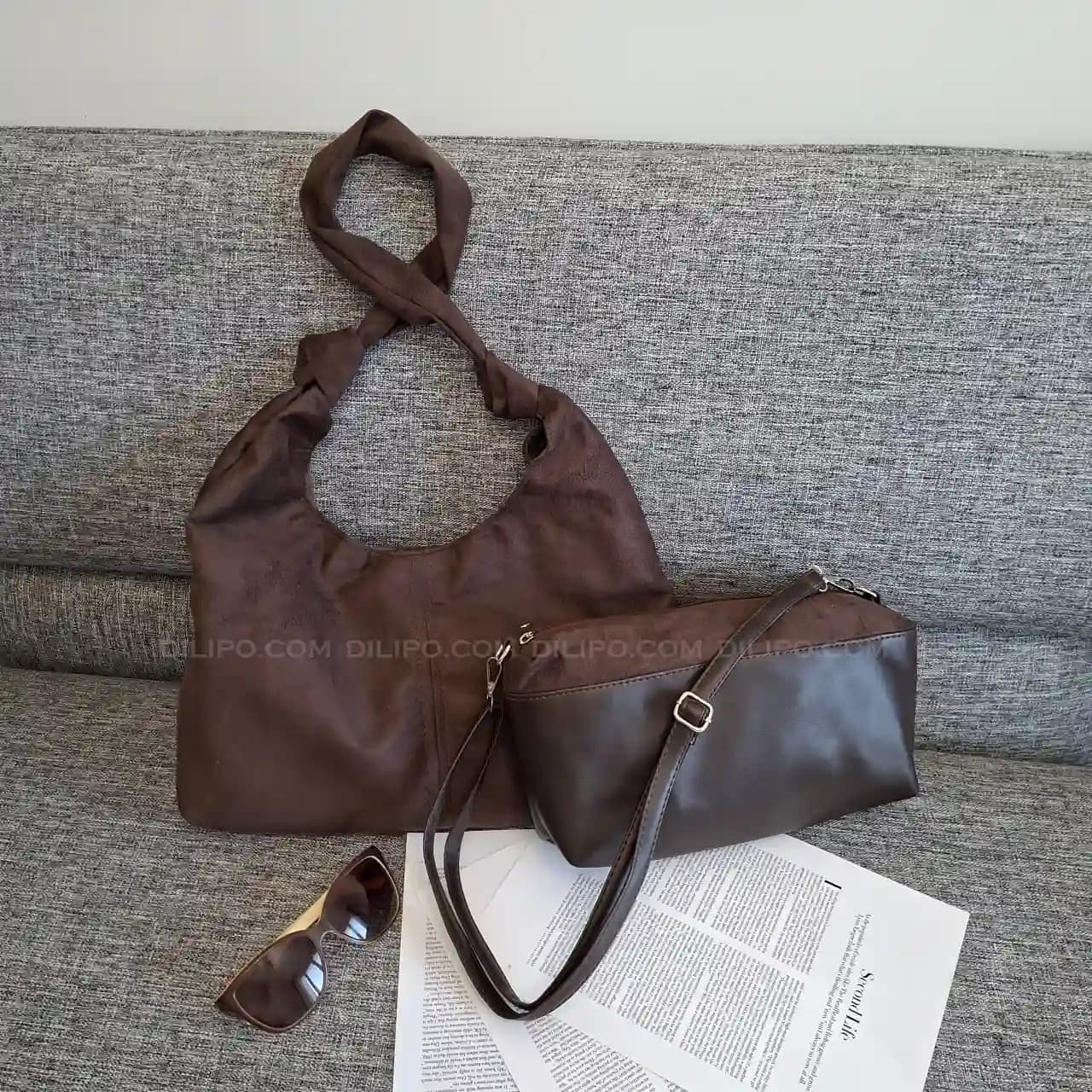 کیف زنانه بزرگ دوشی جیر دلژین 2654 — تصویر ۱۰