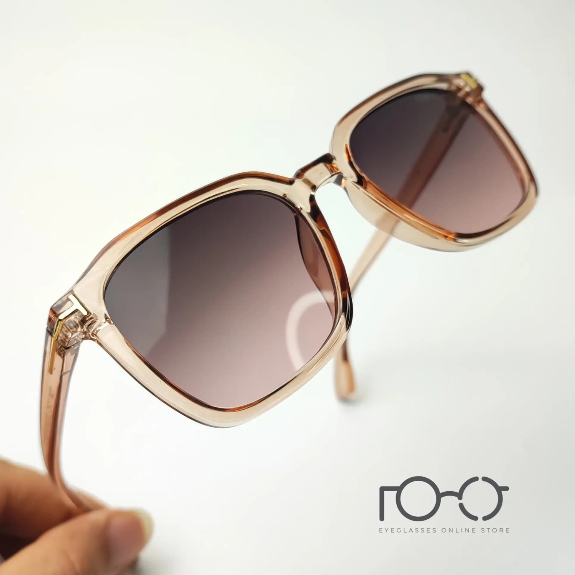 عینک آفتابی تام فورد TOM FORD کائوچو کد 89005 رنگ عسلی با لنز قهوه ای — تصویر ۵
