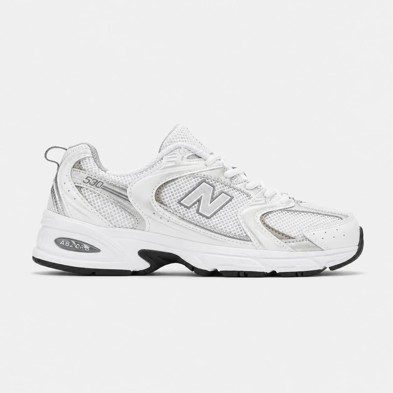 کتونی نیو بالانس 530 سفید نقره ای New Balance 530 White Silver