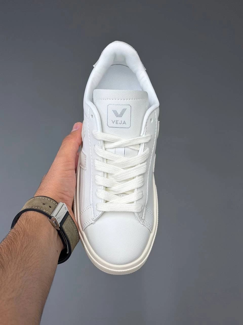 کتونی وجا سفید طوسی Veja White Gray — تصویر ۳