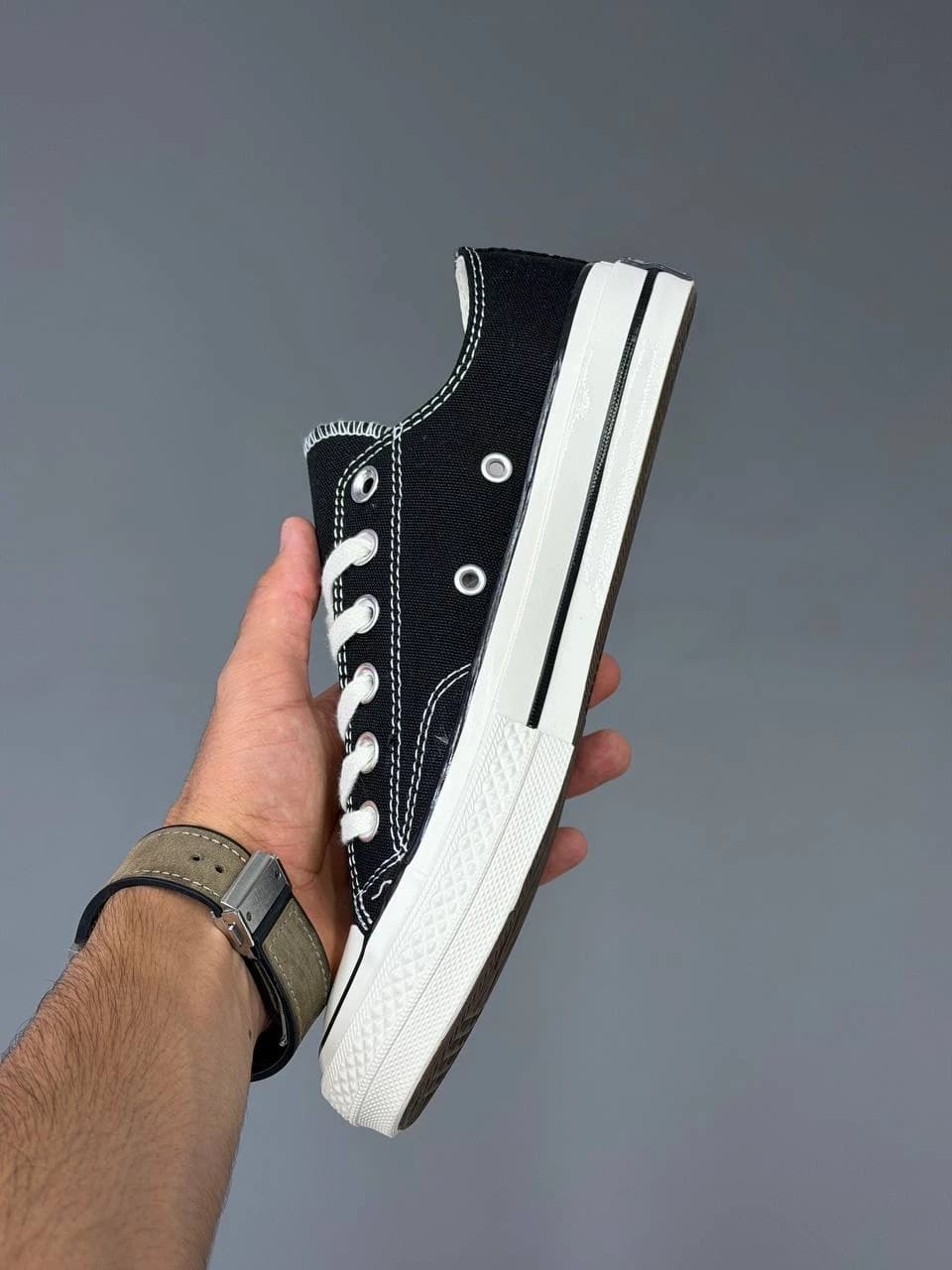 کتونی کانورس آل استار بدون ساق مشکی سفید Convers All Star Black White — تصویر ۴