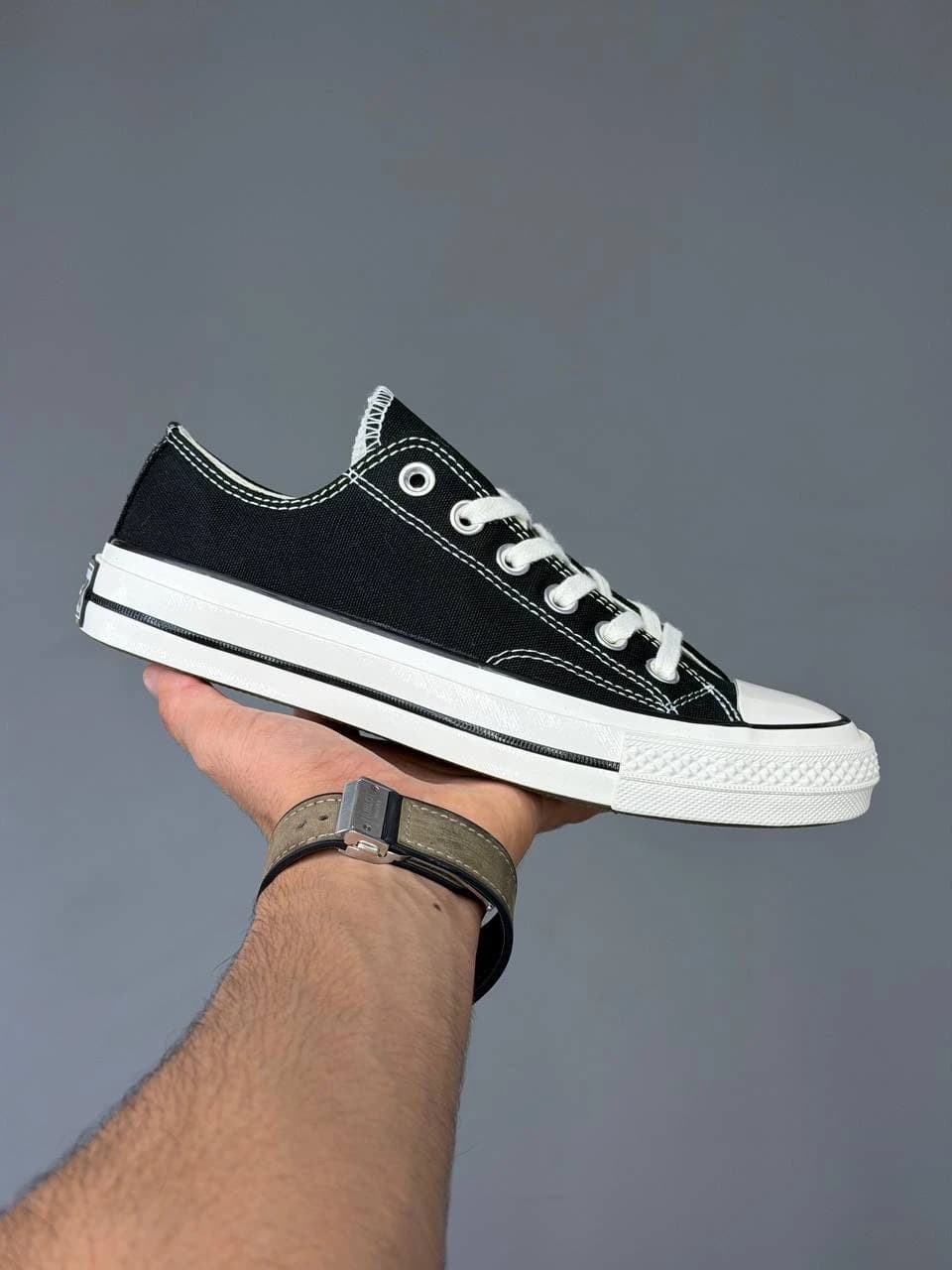 کتونی کانورس آل استار بدون ساق مشکی سفید Convers All Star Black White — تصویر ۲