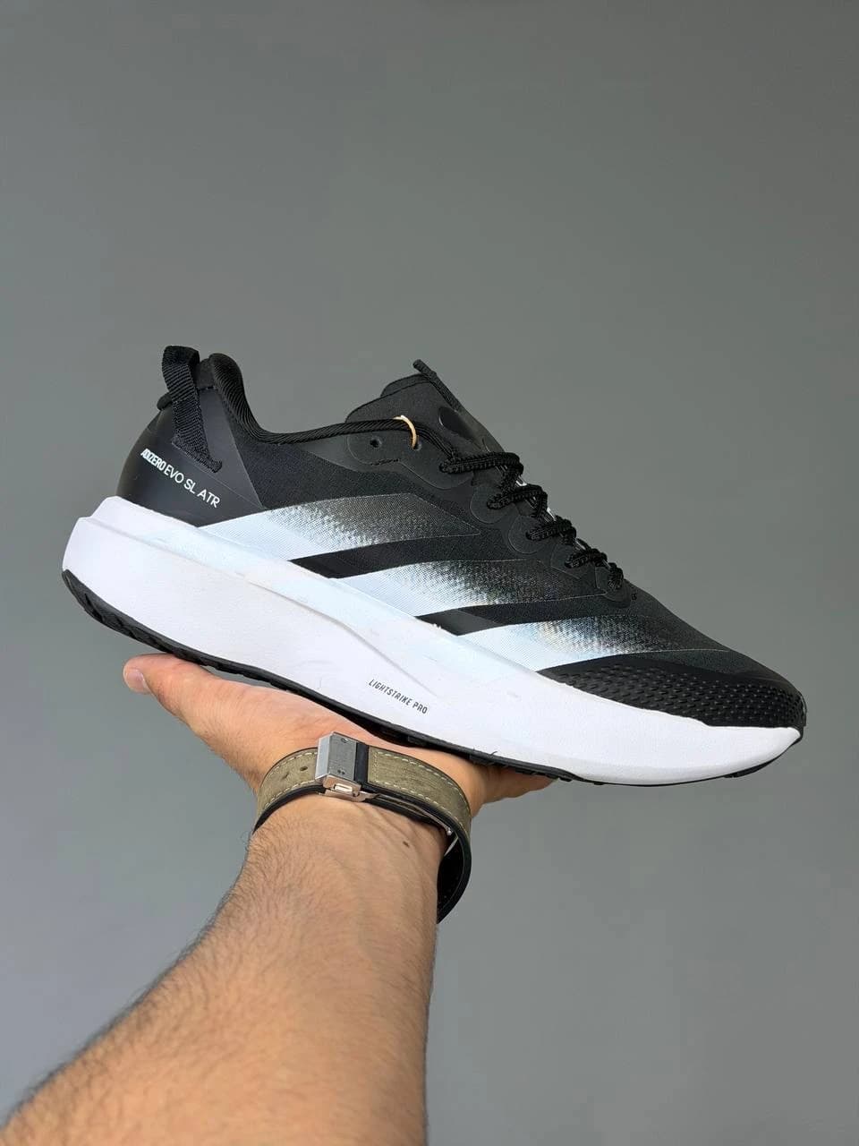 کتونی آدیداس آدی زیرو اوو اس ال ای تی آر مشکی سفید Adidas Adizero Evo Sl ATR Black White — تصویر ۸